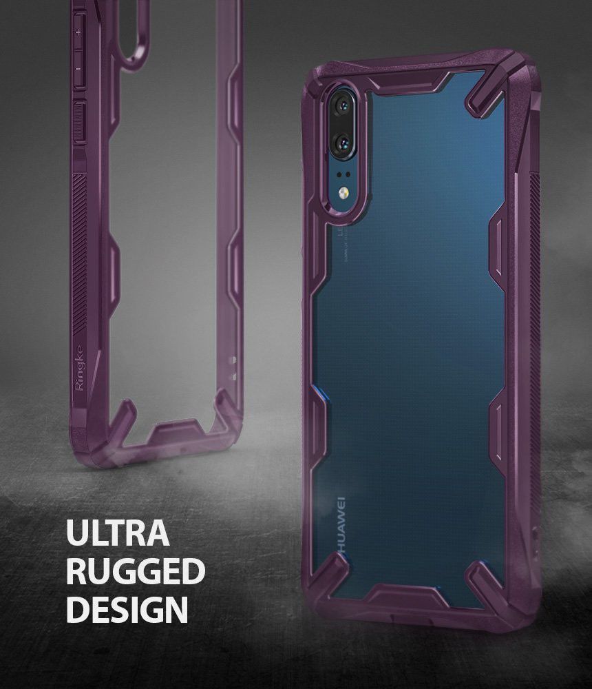 Ringke Fusion X Huawei P20 Hoesje Doorzichtig Lilac Purple afbeelding 9