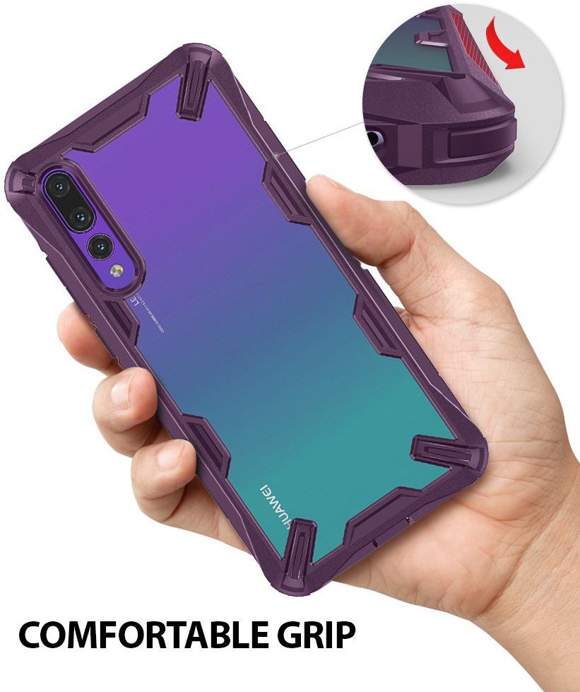 Ringke Fusion X Huawei P20 Pro Hoesje Doorzichtig Lilac Purple afbeelding 5