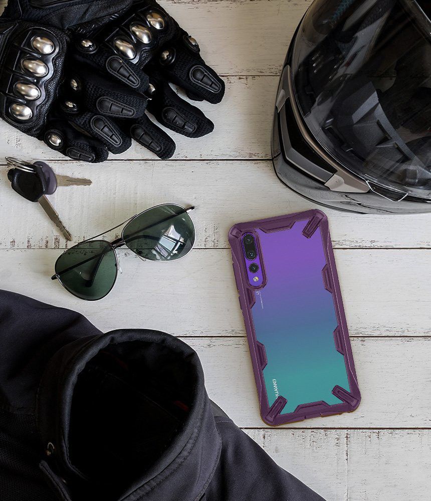 Ringke Fusion X Huawei P20 Pro Hoesje Doorzichtig Lilac Purple afbeelding 7