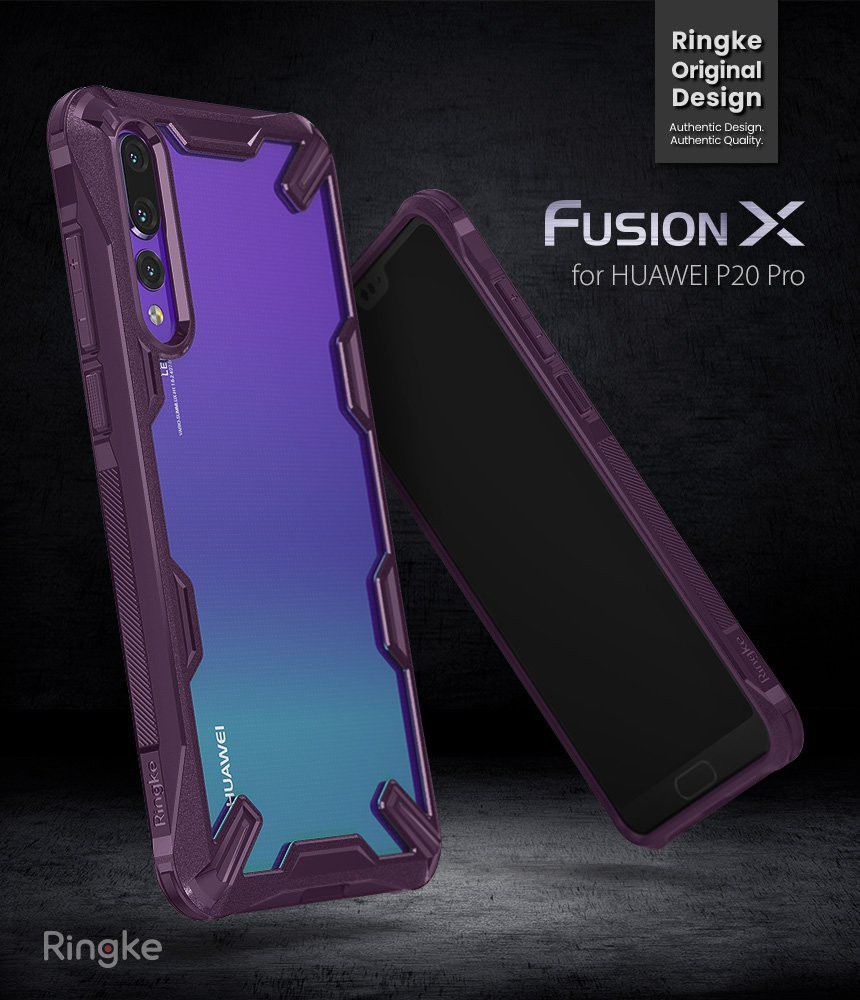 Ringke Fusion X Huawei P20 Pro Hoesje Doorzichtig Lilac Purple afbeelding 9
