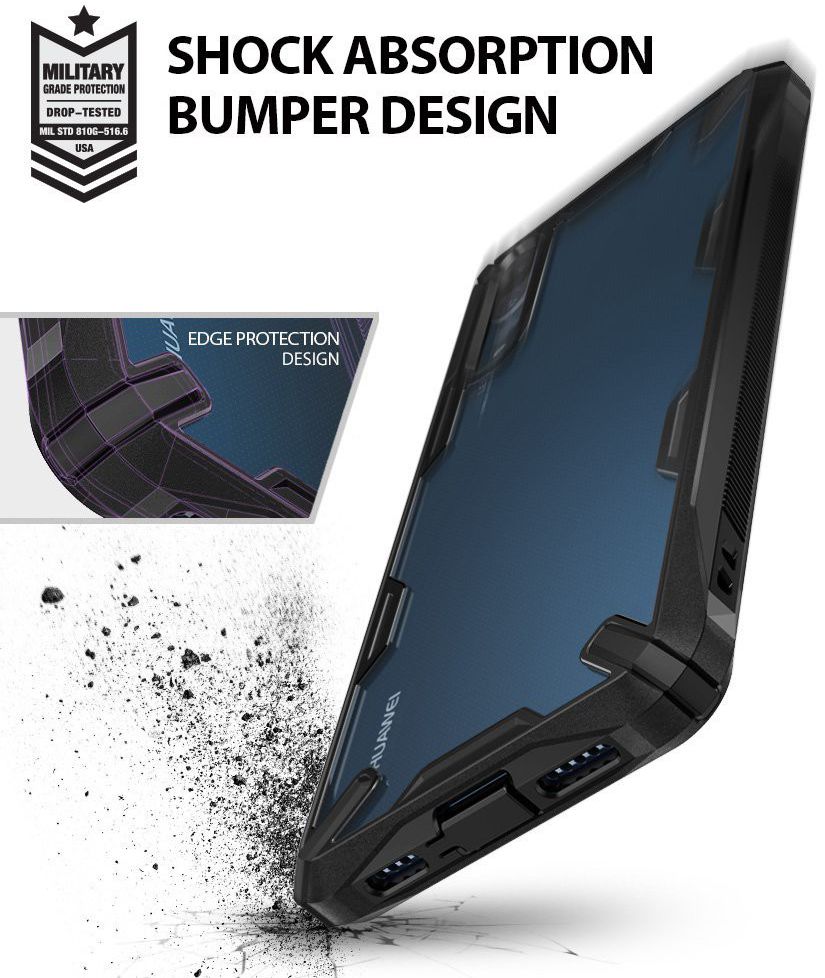 Ringke Fusion X Huawei P20 Hoesje Doorzichtig Black afbeelding 2