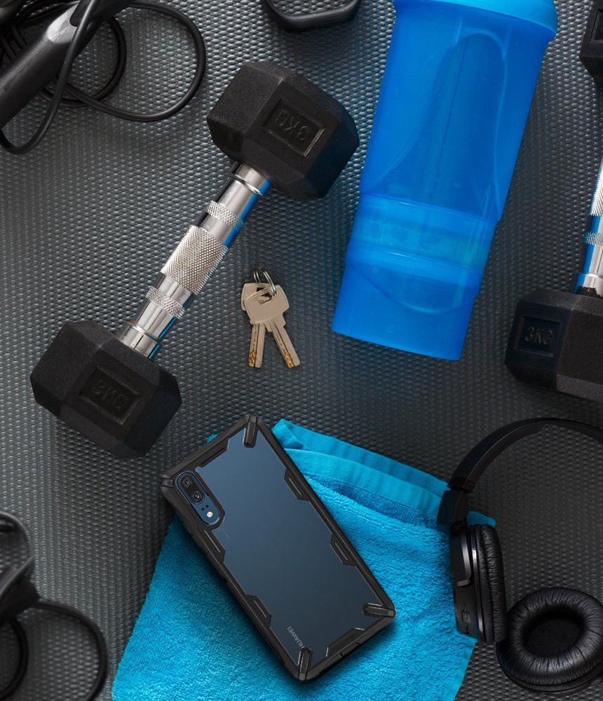 Ringke Fusion X Huawei P20 Hoesje Doorzichtig Black afbeelding 6