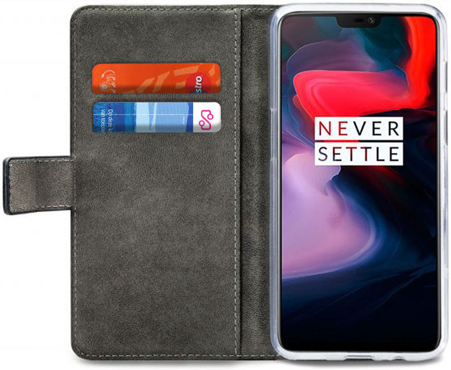 Mobilize Classic Gelly Wallet OnePlus 6 Hoesje Book Case Zwart afbeelding 1