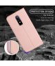 OnePlus 6 Luxe Portemonnee Hoesje Roze Goud