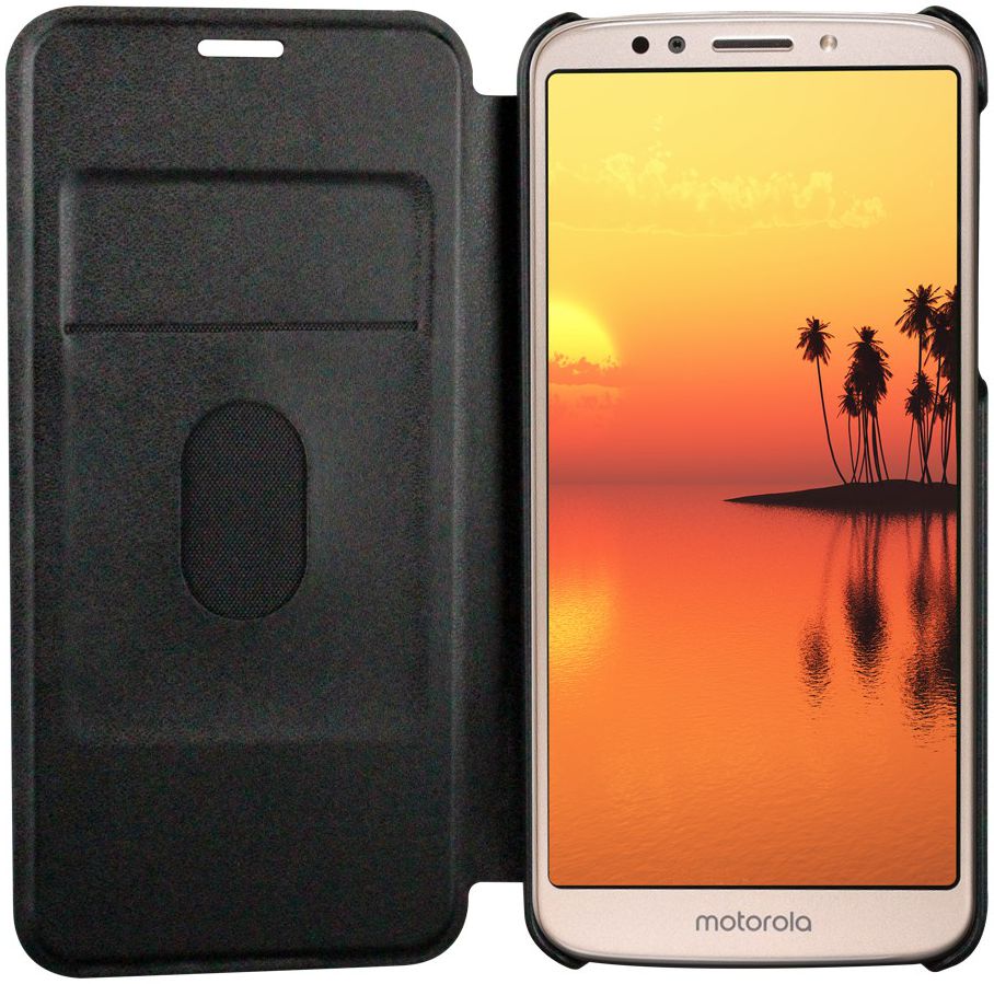 Originele Motorola Moto G6 Play Flip cover Grijs afbeelding 1