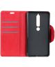 Nokia 6 (2018) Wallet Stand Hoesje Rood
