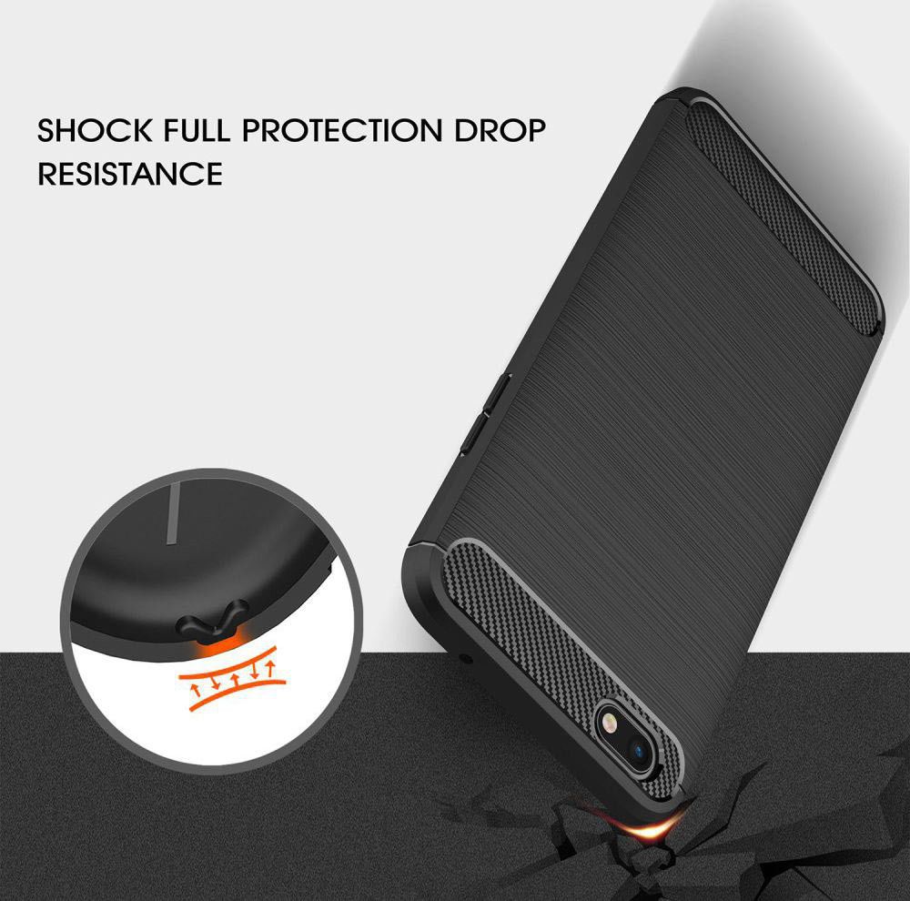 Xiaomi Mi A1 geborsteld TPU Hoesje Zwart afbeelding 2