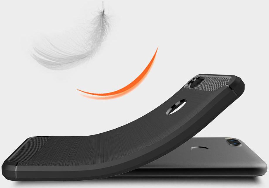 Xiaomi Mi A1 geborsteld TPU Hoesje Zwart afbeelding 4