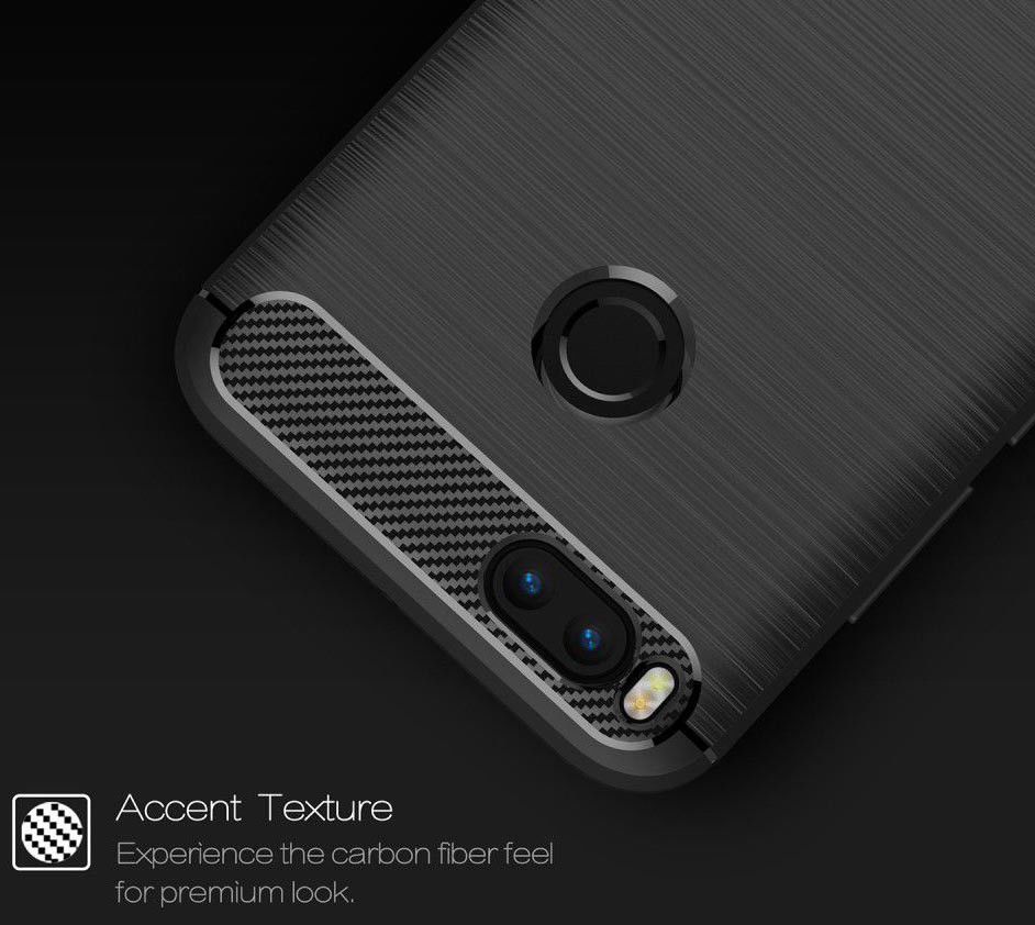 Xiaomi Mi A1 geborsteld TPU Hoesje Zwart afbeelding 9