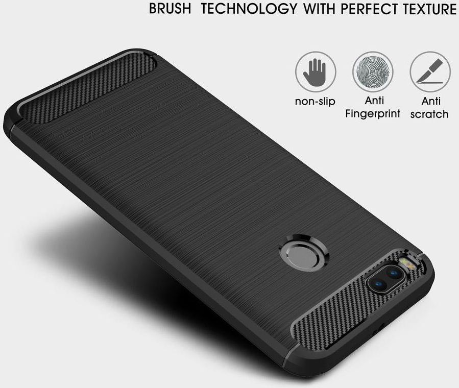 Xiaomi Mi A1 geborsteld TPU Hoesje Zwart afbeelding 10