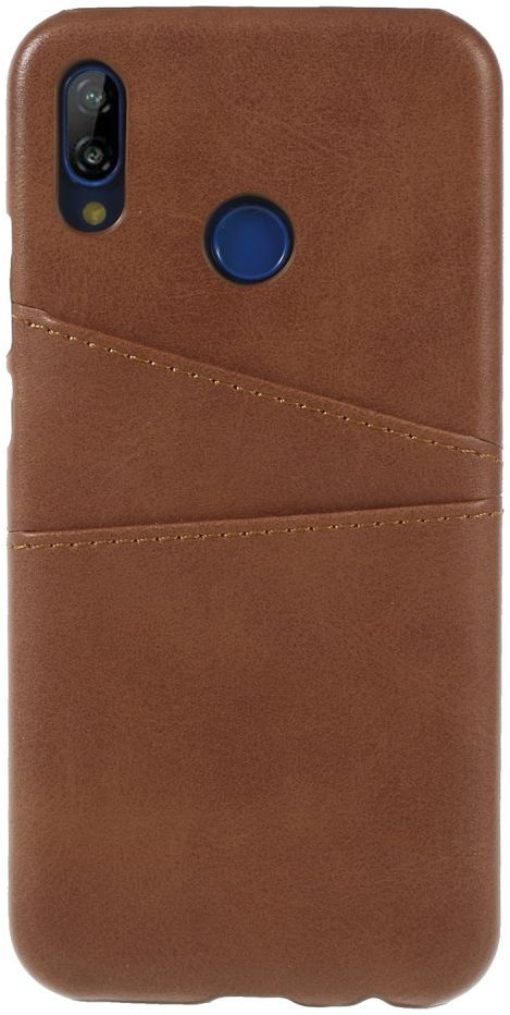 Huawei P20 Lite Back Cover met Lederen Coating Coffee afbeelding 1