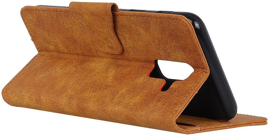 Samsung Galaxy A6 Plus Vintage Portemonnee Hoesje Bruin afbeelding 7