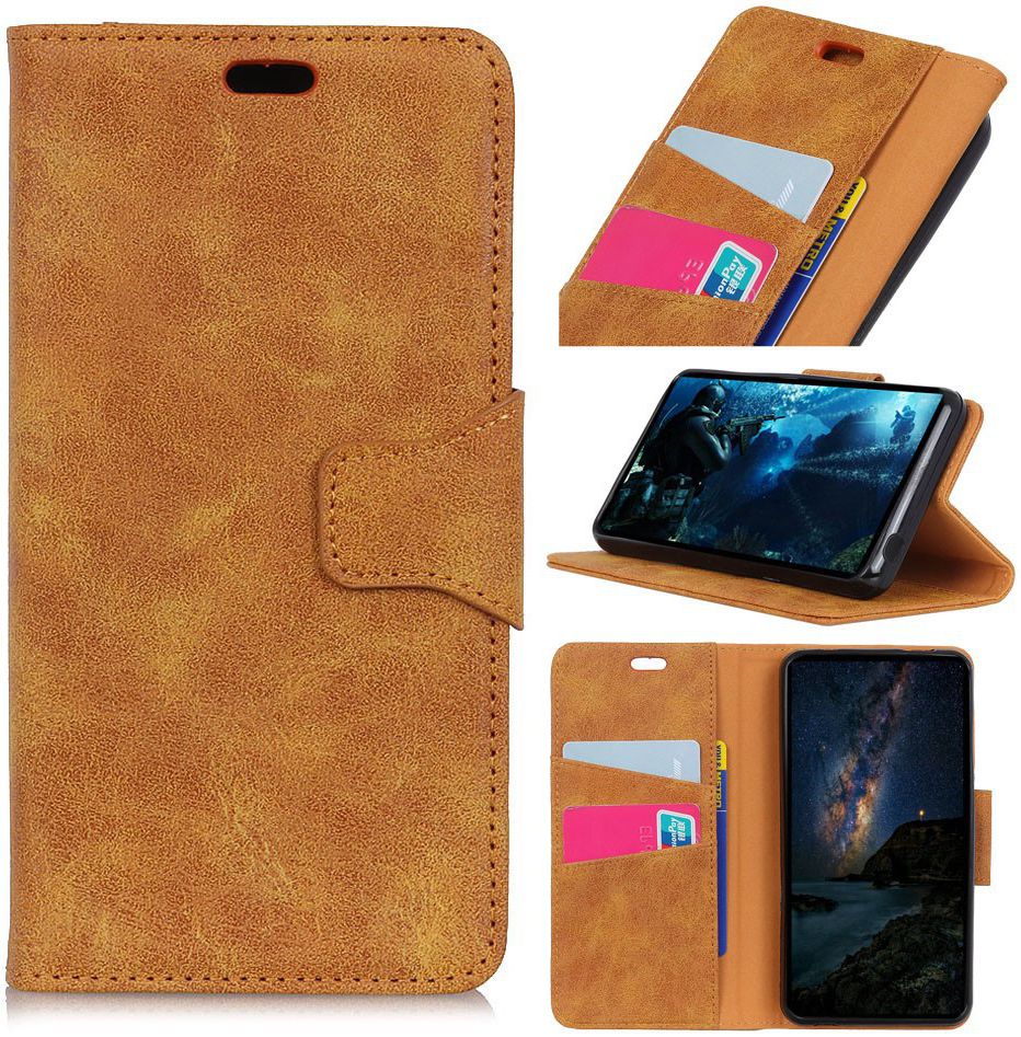 Samsung Galaxy A6 Plus Vintage Portemonnee Hoesje Bruin afbeelding 8