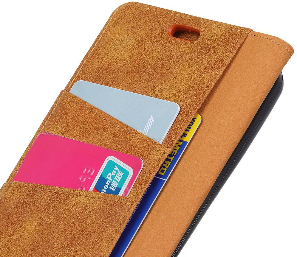 Samsung Galaxy A6 Plus Vintage Portemonnee Hoesje Bruin afbeelding 10