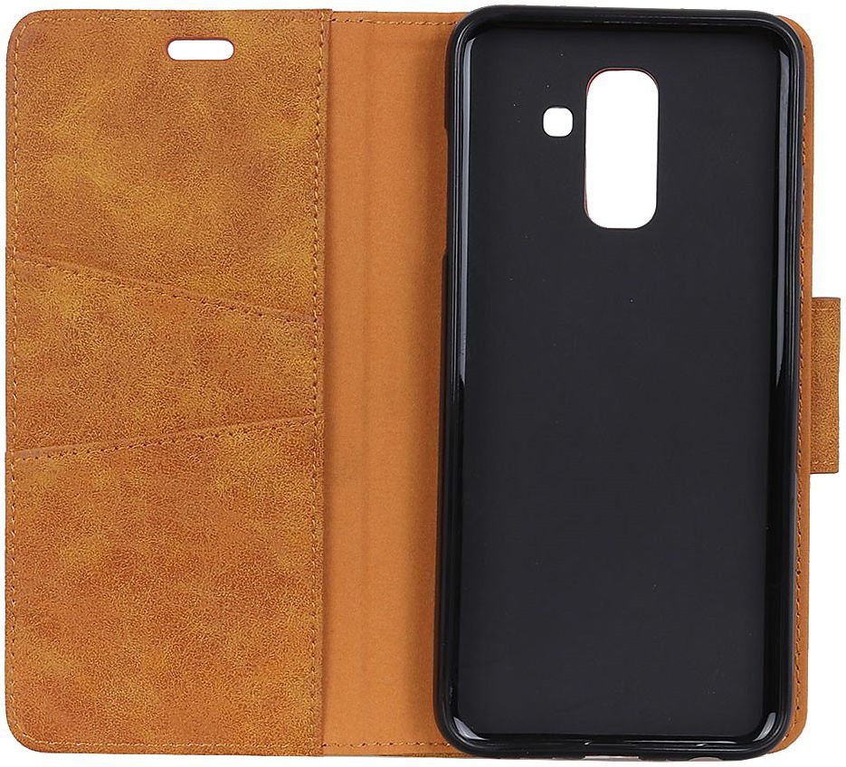 Samsung Galaxy A6 Plus Vintage Portemonnee Hoesje Bruin afbeelding 12