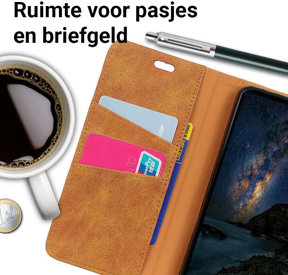 Samsung Galaxy A6 Vintage Portemonnee Hoesje Bruin afbeelding 3