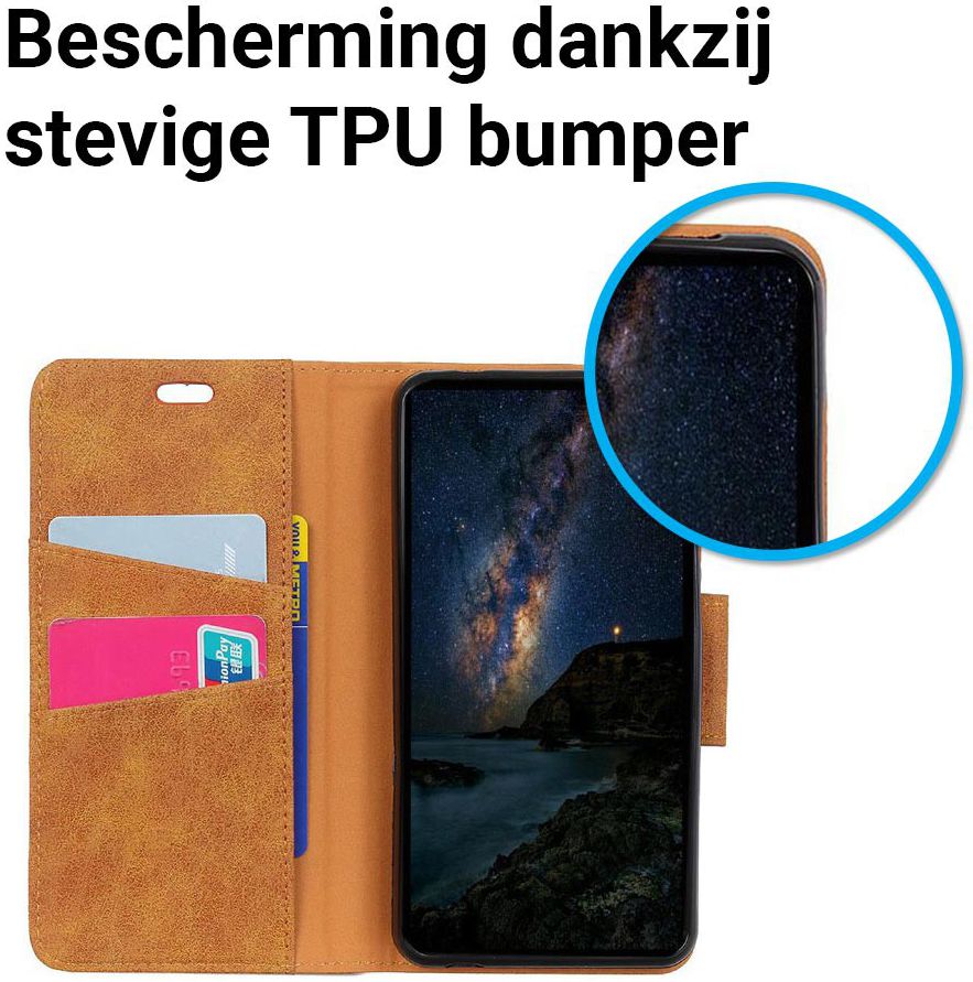 Samsung Galaxy A6 Vintage Portemonnee Hoesje Bruin afbeelding 4