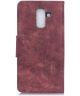 Samsung Galaxy A6 Vintage Portemonnee Hoesje Rood