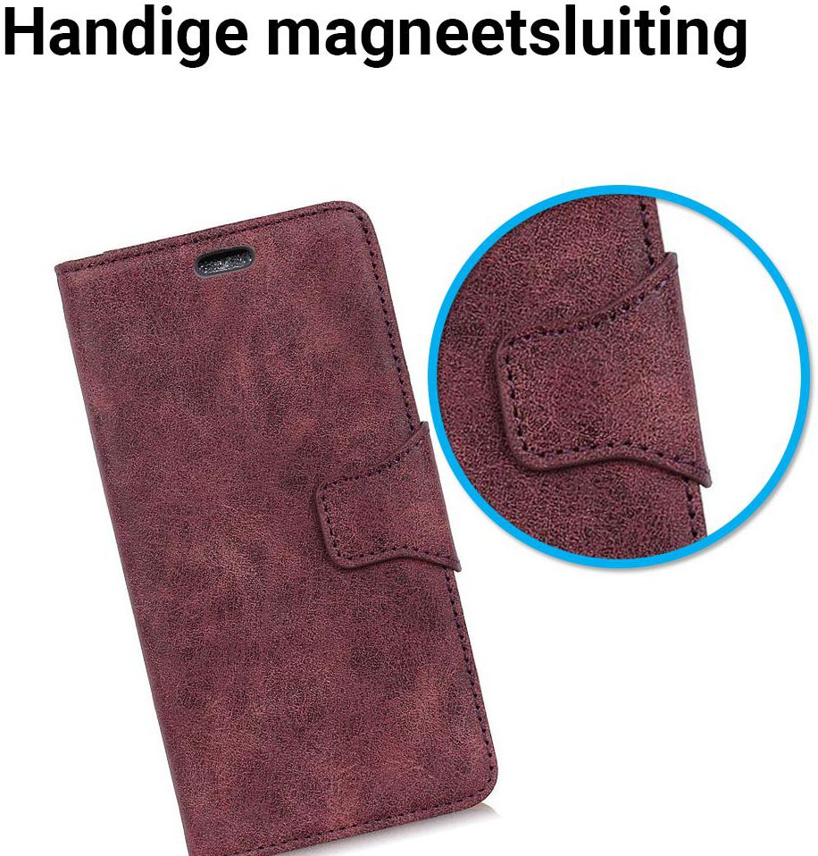 Samsung Galaxy A6 Vintage Portemonnee Hoesje Rood afbeelding 6