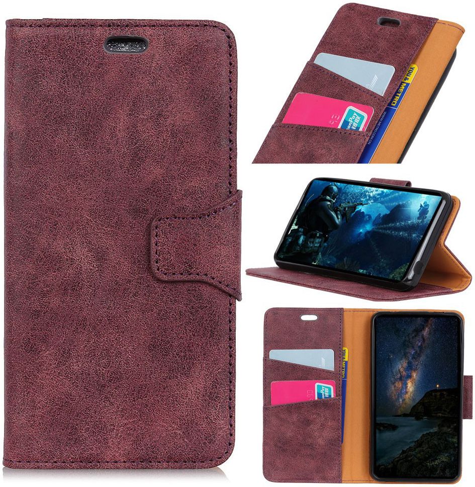 Samsung Galaxy A6 Vintage Portemonnee Hoesje Rood afbeelding 8