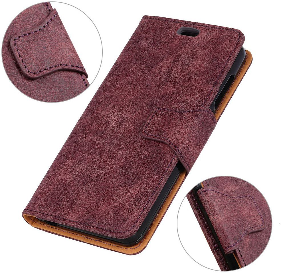 Samsung Galaxy A6 Vintage Portemonnee Hoesje Rood afbeelding 9