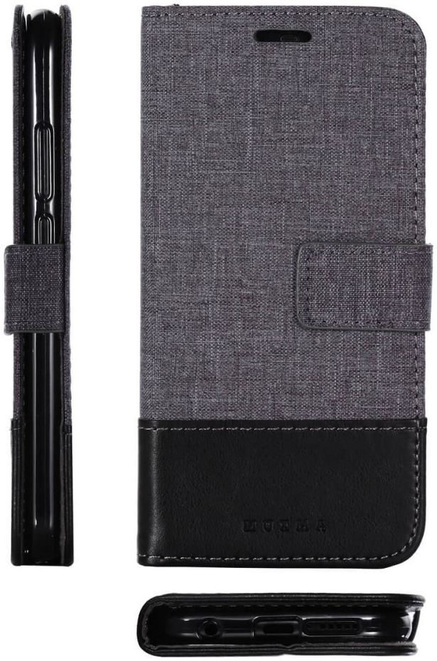 Huawei P20 Lite Linnen Portemonnee Hoesje Zwart afbeelding 11