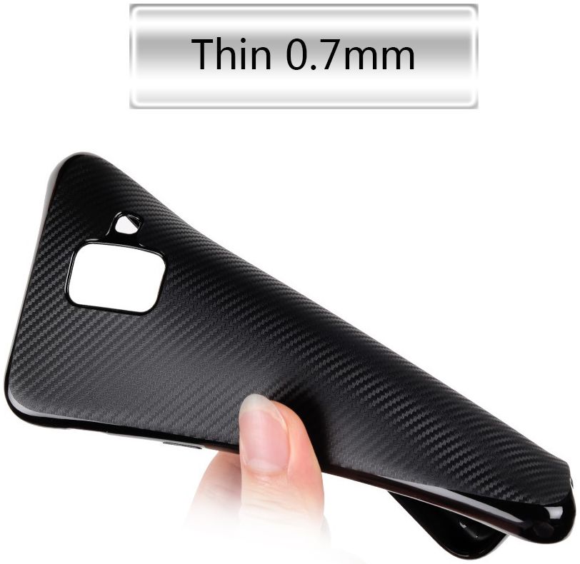 Samsung Galaxy A6 Carbon TPU Hoesje Roze Goud afbeelding 7