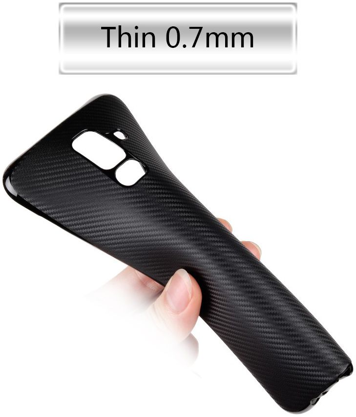 Samsung Galaxy A6 Plus Carbon TPU Hoesje Zwart afbeelding 4