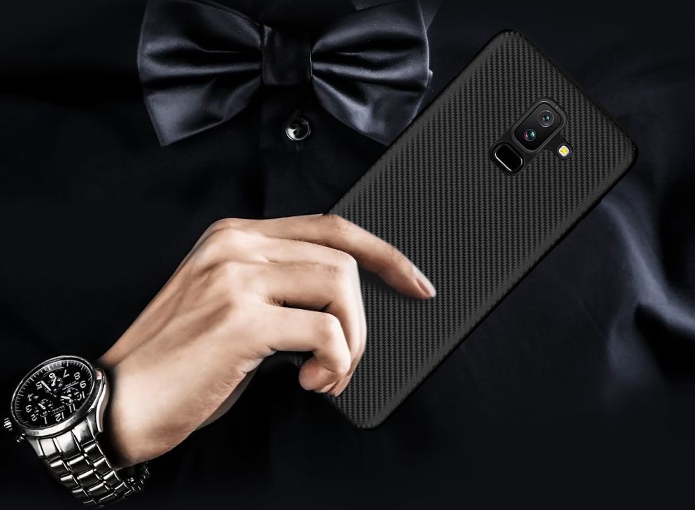 Samsung Galaxy A6 Plus Carbon TPU Hoesje Zwart afbeelding 8