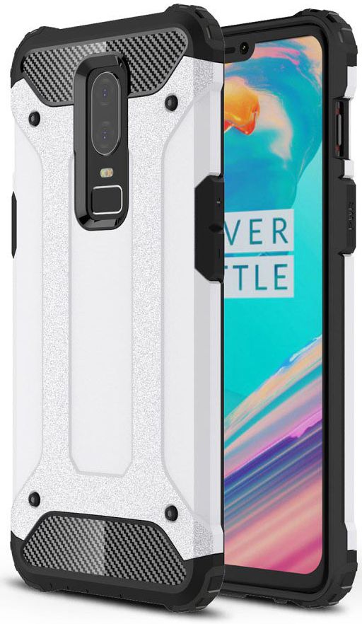 OnePlus 6 Hybride Hoesje Wit afbeelding 1
