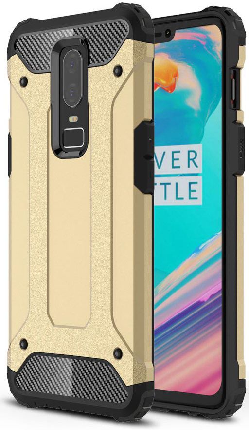 OnePlus 6 Hybride Hoesje Goud afbeelding 1