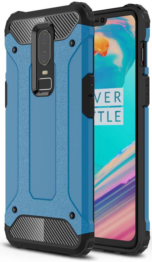 OnePlus 6 Hybride Hoesje Blauw afbeelding 1