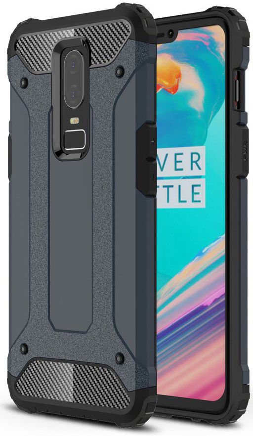 OnePlus 6 Hybride Hoesje Donker Blauw afbeelding 1