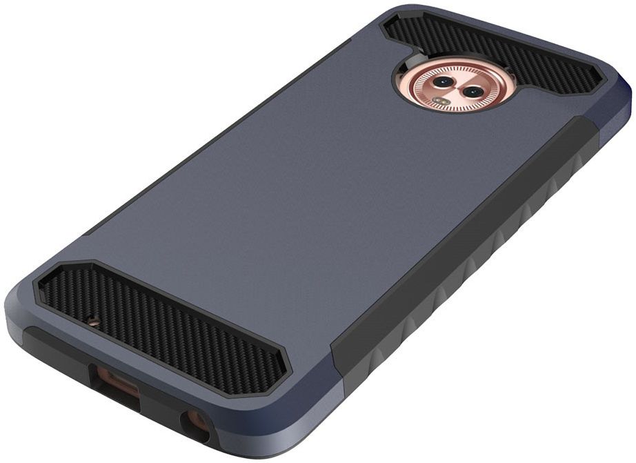 Motorola Moto G6 Stijlvol Hybride Hoesje Blauw afbeelding 4