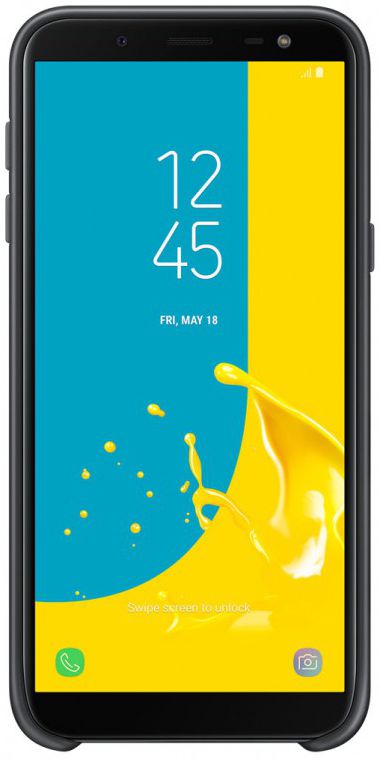 Originele Samsung Galaxy J6 (2018) Dual Layer Cover Zwart afbeelding 2