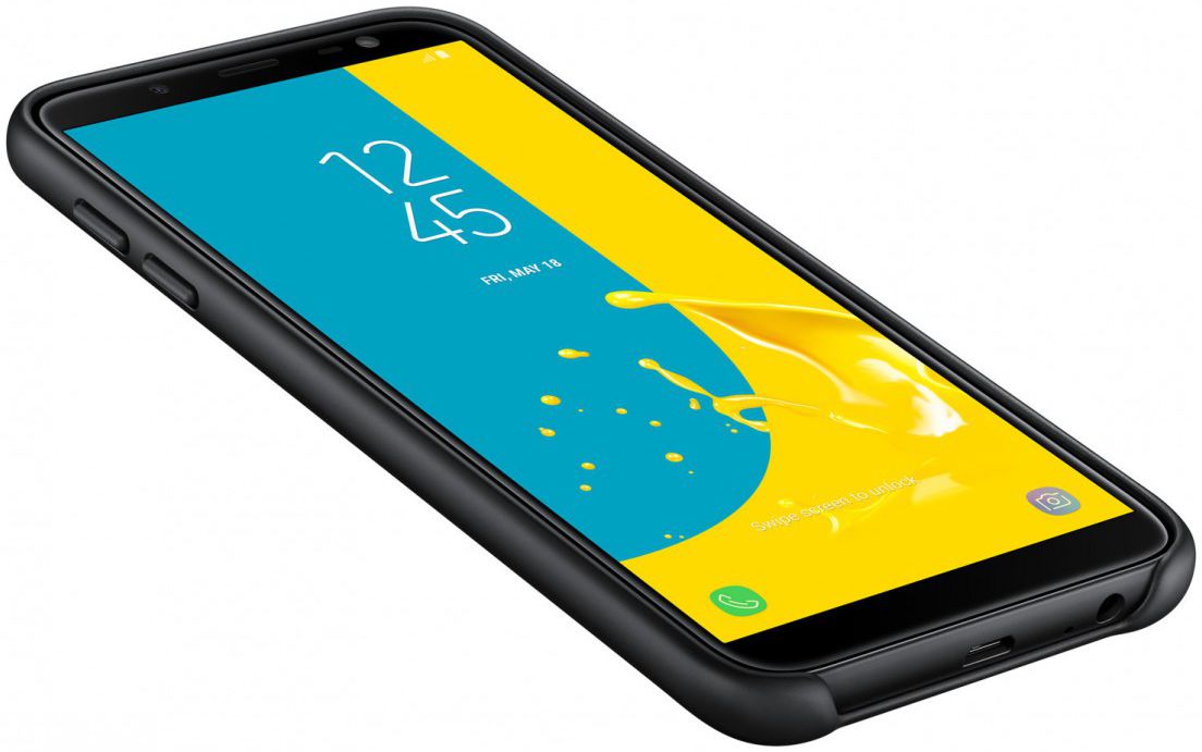 Originele Samsung Galaxy J6 (2018) Dual Layer Cover Zwart afbeelding 6