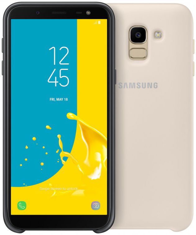 Originele Samsung Galaxy J6 (2018) Dual Layer Cover Goud afbeelding 2