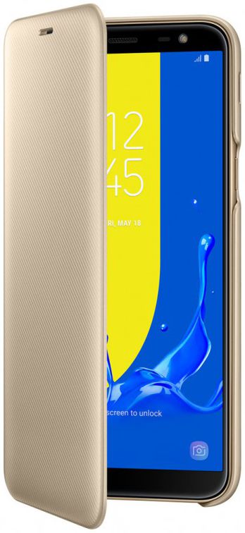 Samsung Galaxy J6 (2018) Wallet Cover Goud afbeelding 1