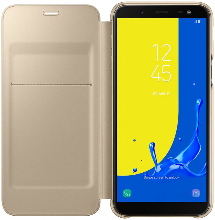 Samsung Galaxy J6 (2018) Wallet Cover Goud afbeelding 2