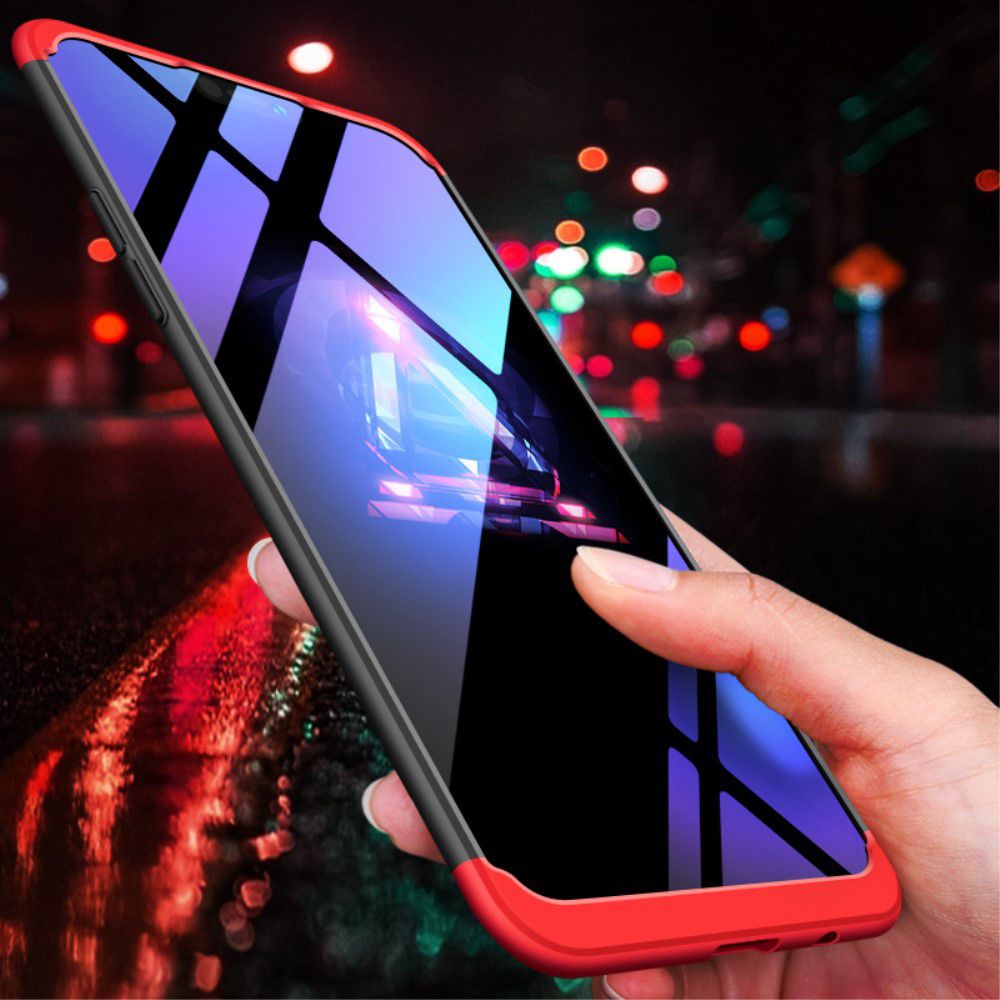 OnePlus 6 Matte Back Cover Zwart Rood afbeelding 9