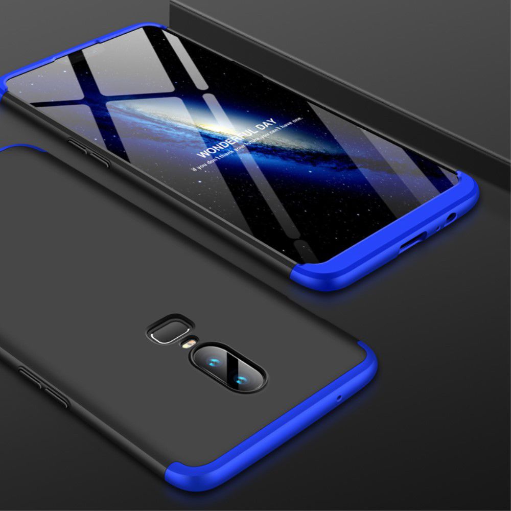 OnePlus 6 Matte Back Cover Zwart Blauw afbeelding 3