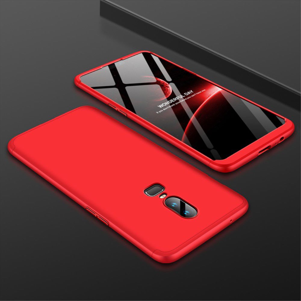 OnePlus 6 Hoesje Dunne Hard Plastic Back Cover Matte Rood afbeelding 2