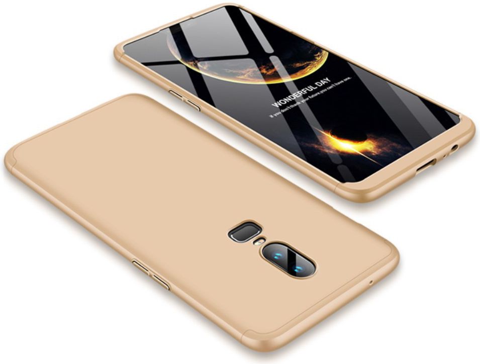 OnePlus 6 Matte Back Cover Goud afbeelding 1