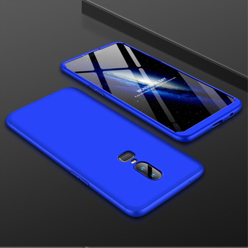OnePlus 6 Matte Back Cover Blauw afbeelding 3