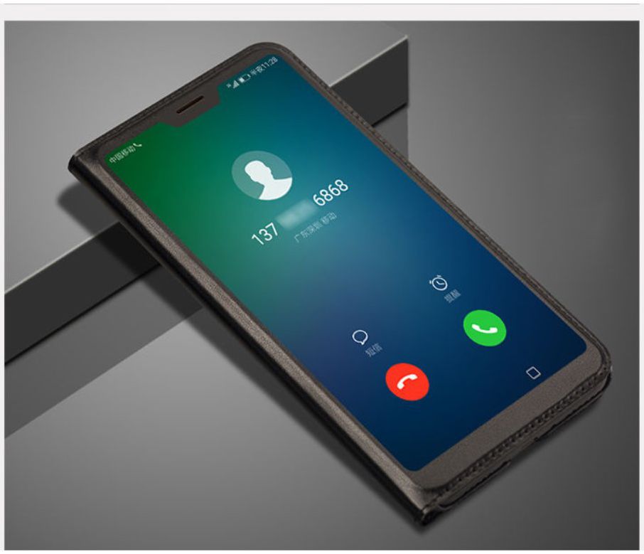 Huawei P20 Lite Window Hoesje Zwart afbeelding 1