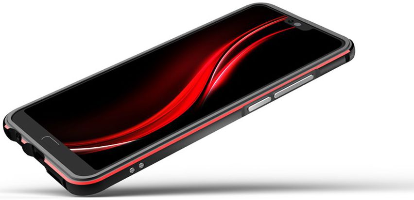 Honor 10 Aluminium Luxe Back Cover Zwart Rood afbeelding 5
