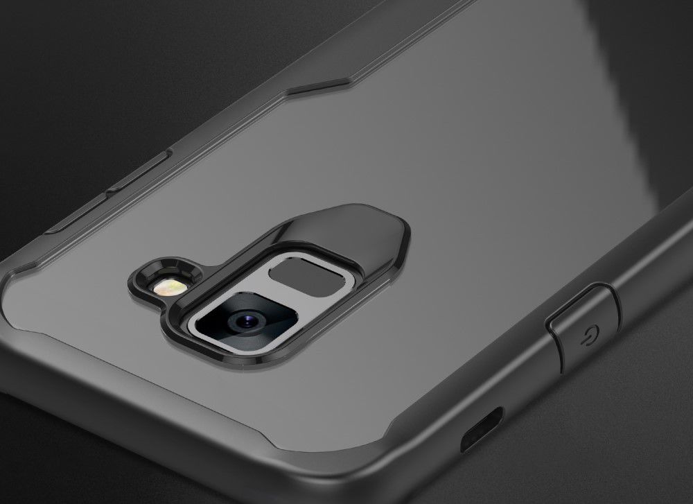 Samsung Galaxy A6 Hybride Transparant Hoesje Zwart afbeelding 7