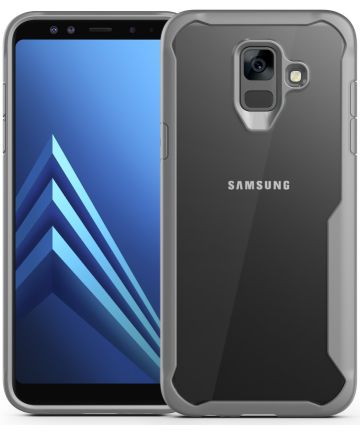 Samsung Galaxy A6 Hybride Transparant Hoesje Grijs Hoesjes