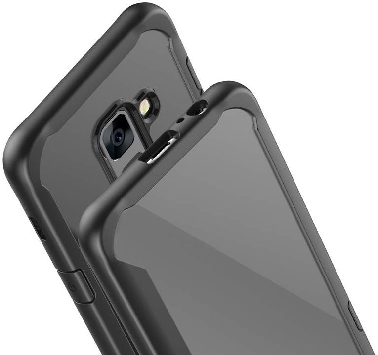 Samsung Galaxy A6 Plus Hybride Transparant Hoesje Rood afbeelding 8