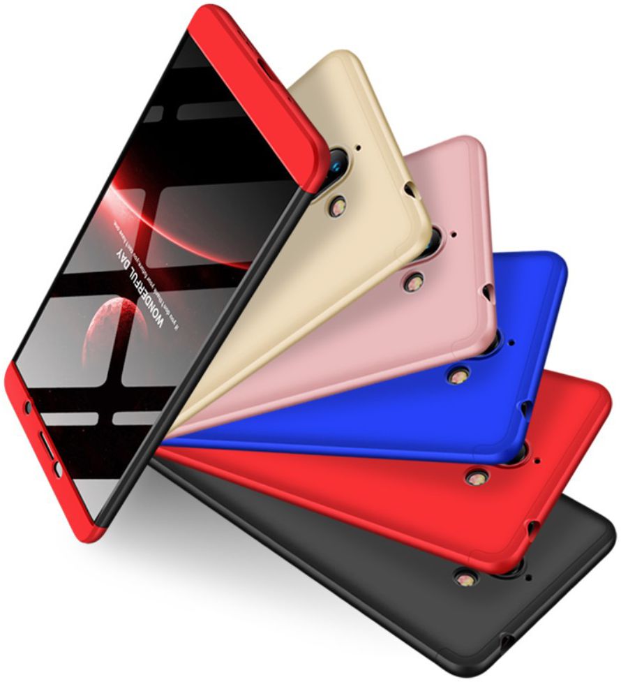 Nokia 7 Plus Matte Back Cover Zwart Rood afbeelding 6